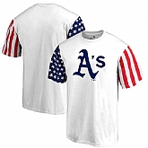Men's Oakland Athletics Fanatics Branded Stars & Stripes T-Shirt White FengYun,baseball caps,new era cap wholesale,wholesale hats